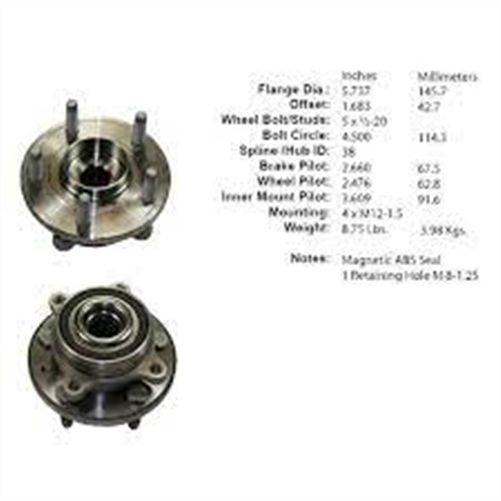 ARK HUB FORD HOL BRG 6 INCH