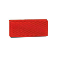 LED AUTO LAMPS LED Technologies Reflector Red Self Adhesive 100 Pack