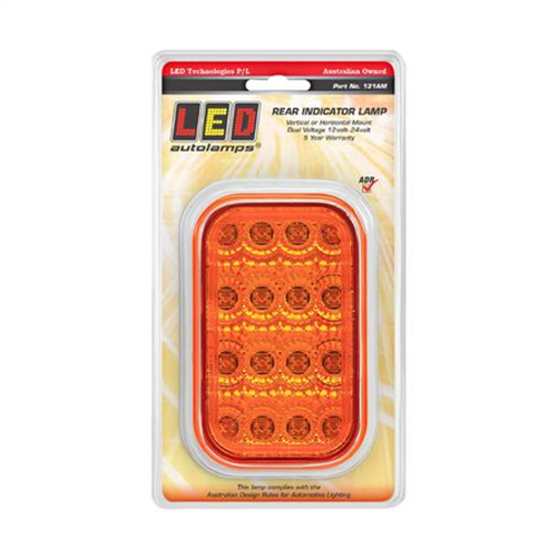 LED AUTO LAMPS INDICATOR LAMP W/AMBER LENS BLIST PACK