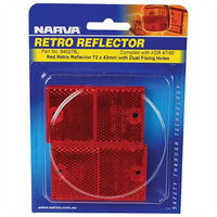 Narva Rectangle Red 43 X 72Mm - 2 Pce
