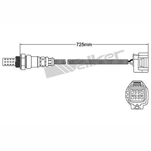 FUELMISER OXYGEN SENSOR DIRECT FIT 4 WIRE 725MM CABLE