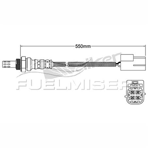 FUELMISER OXYGEN SENSOR DIRECT FIT 4 WIRE 550MM CABLE