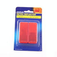 Narva Reflector Rectangle Red 28 x 70mm - 2 Pce