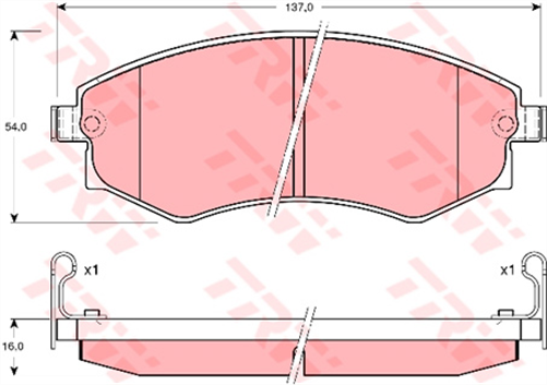 TRW Brake Pad Set (DB1263)