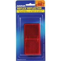 Narva Reflector Rectangle Red 55 X 105mm - 2 Pce
