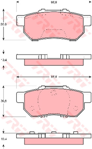 TRW Brake Pad Set (DB1163)