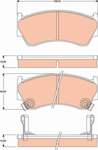 TRW Brake Pad Set (DB1210)