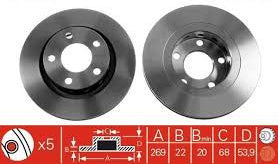 Disc Brake Rotor 269mm x 20 Min DF4352
