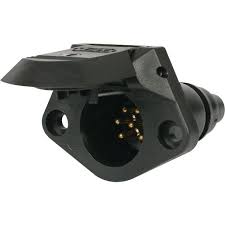 Trailer Socket 7 Pin Round Small - Plastic ACX2789