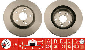 Disc Brake Rotor 348mm x 28.4 min DF4349S