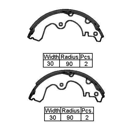 VETTO BRAKE SHOE REAR - TOYOTA TERCEL 82-88 180 X