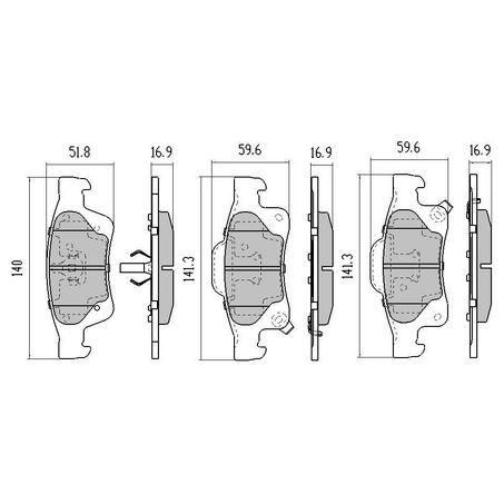 RDA REAR BRAKE PAD SET