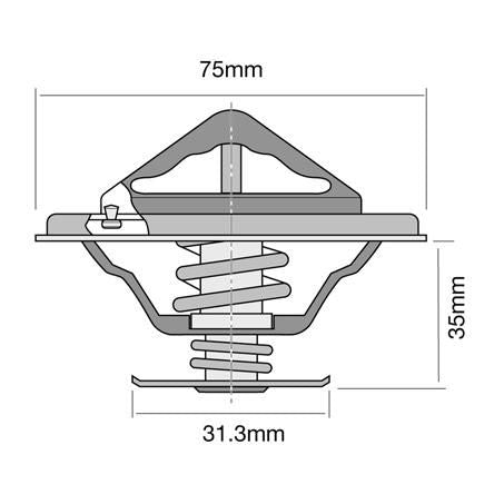 Tridon Thermostat 75mm - 82 Degrees C TT8039-180P