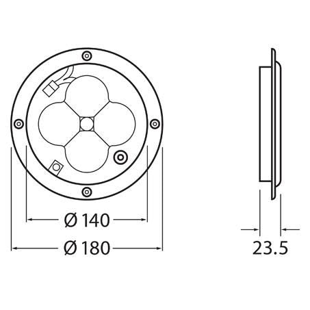 HELLA Interior Light LED 9 to 31V Flush Mount 2604