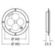 HELLA Interior Light LED 9 to 31V Flush Mount 2604