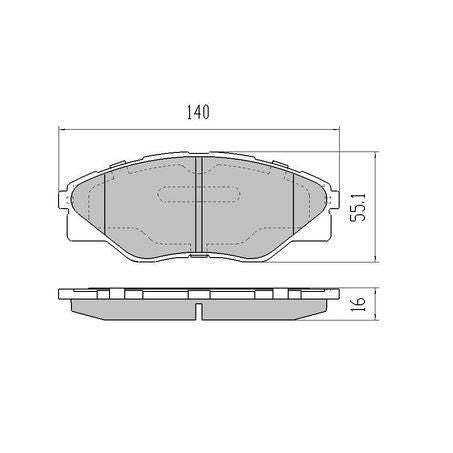 RDA PHANTOM CERAMIC BRAKE PAD SET TOYOTA HILUX RDC2057