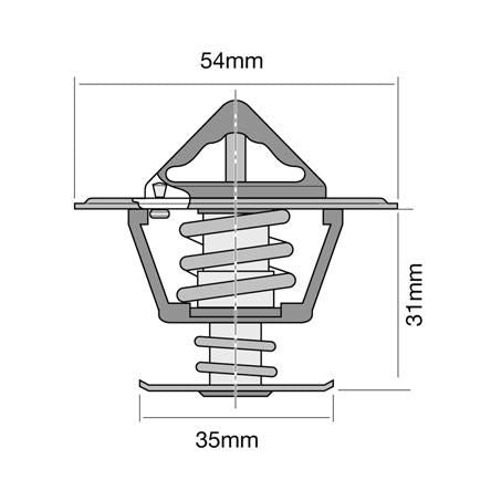 Tridon High Flow Thermostat 54mm - 89 Degrees C TT2034-192