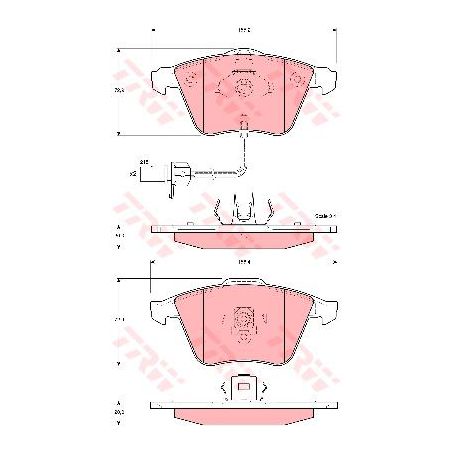 TRW Brake Pad Set Inc. Wear Sensor