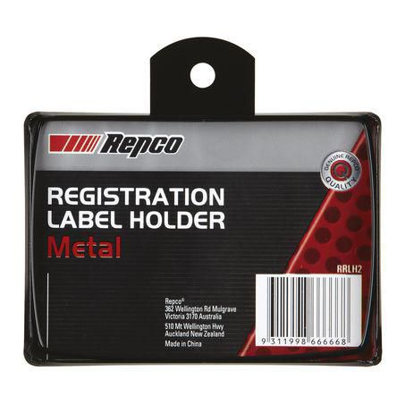 REPCO REGISTRATION LABEL HOLDER METAL