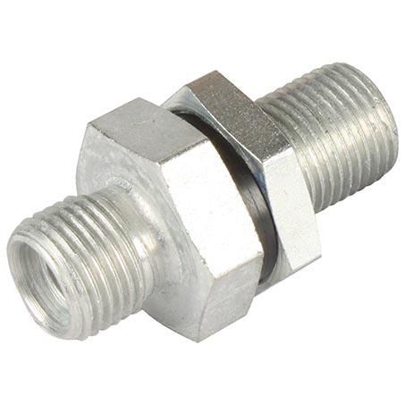 Atco Steel Fitting # 10 MIOR - Bulkhead #10 Straight STX3002