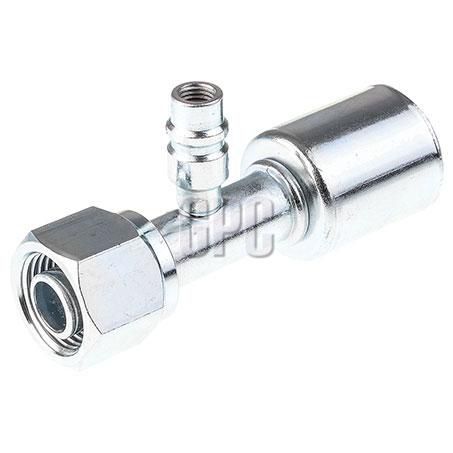 OEX Steel Fitting # 10 FOR - Beadlock Step Up #12 Straight With R134a Port