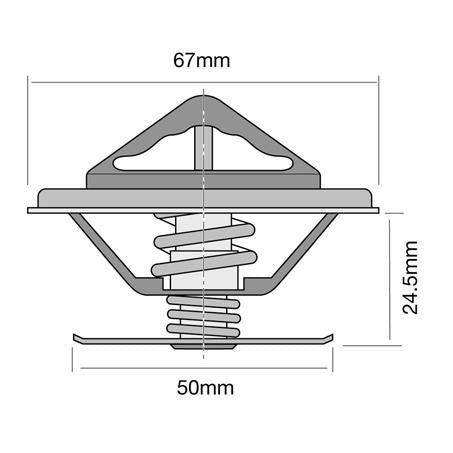 Tridon High Flow Thermostat 67mm - 89 Degrees C TT277-192