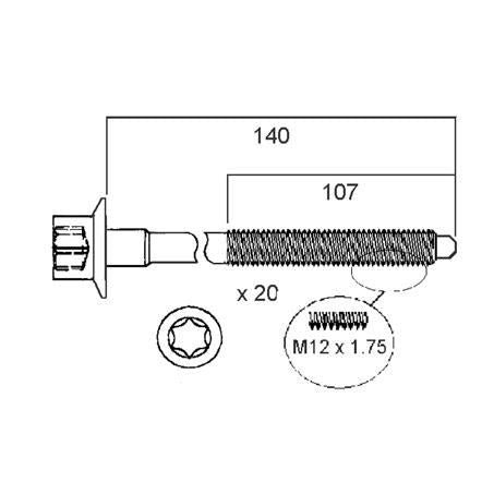 Permaseal Cylinder Head Bolt Set