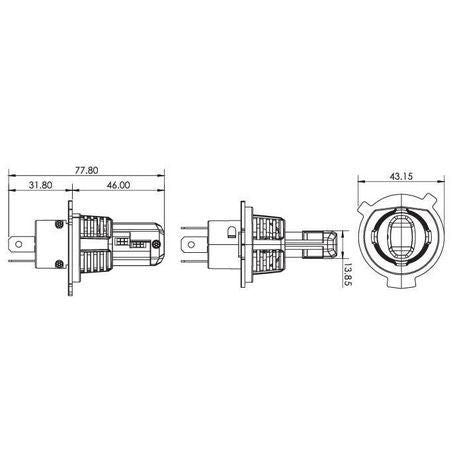 Narva Surefit H4 LED Headlight Bulb Gen Ii Pack Of 2 18434