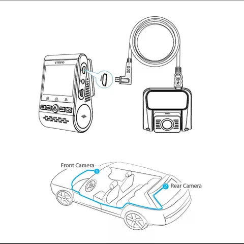 VIOFO Rear Camera Extension Cable for A129 Dash Cam – 8M