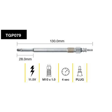 Tridon Glow Plug 11.5V TGP079