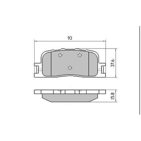 RDA PHANTOM CERAMIC BRAKE PAD SET LEXUS ES300 TOYOTA RDC1463