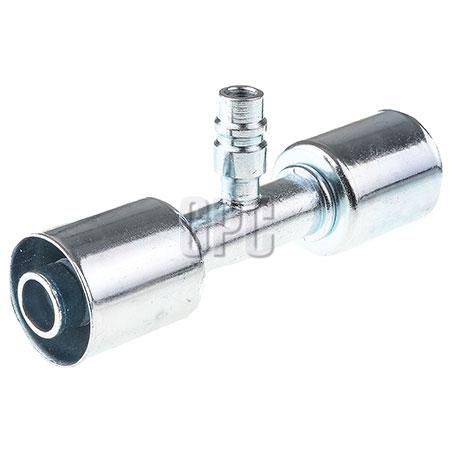 OEX Steel Fitting # 12 Splicer Beadlock #12 Straight With R134a Port