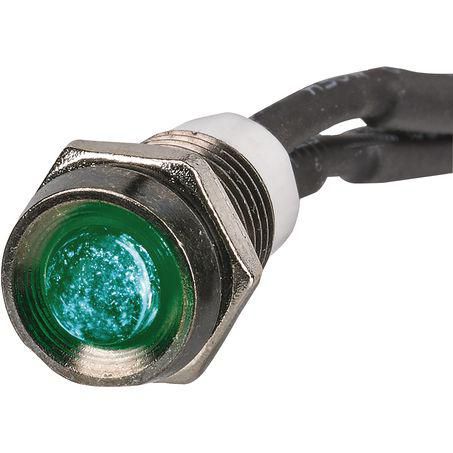 Narva LED Pilot Light Clear Lens Green 12V