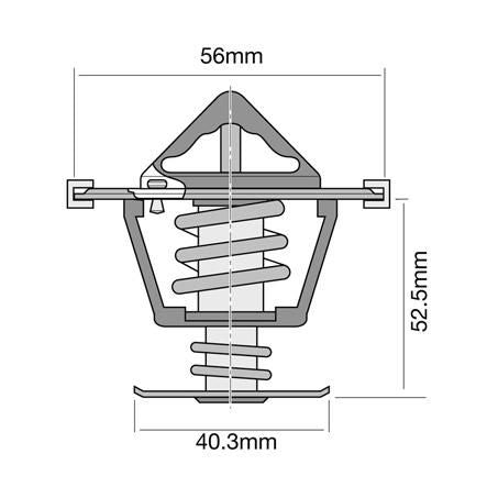 Tridon High Flow Thermostat 56mm - 86 Degrees C TT523-187