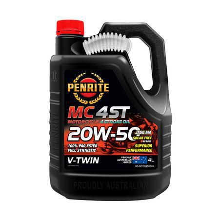 Penrite Motorcycle 4 Stroke V-Twin PAO and Ester 20W-50 Engine Oil 4L