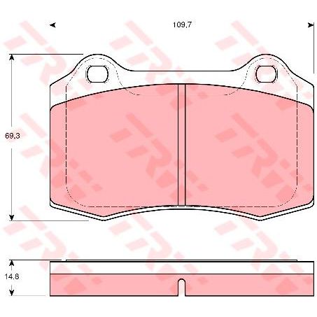 TRW Brake Pad Set (DB2011)