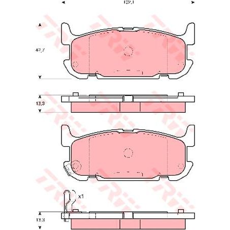 TRW Brake Pad Set (DB1508)
