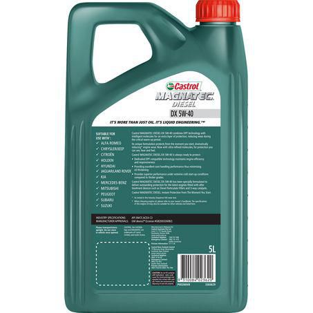 CASTROL MAGNATEC DIESEL DX 5W-40 ENGINE OIL 5L 3383629