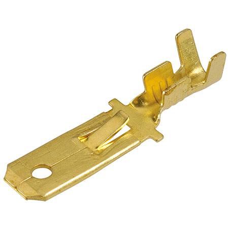 Narva Crimp Terminal Male Blade Brass Terminal Entry 6.3 x 0.8mm Non Insulat