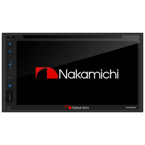 Nakamichi Double DIN CD/DVD Multimedia Receiver | Built-in MirrorLink, Apple CarPlay & Android Auto