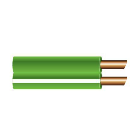 OEX 4mm Twin Core Figure 8 Automotive Cable Green With White Tracer 30M (N
