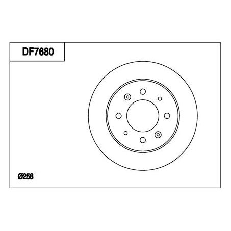 TRW Disc Brake Rotor 258mm x 8 Min