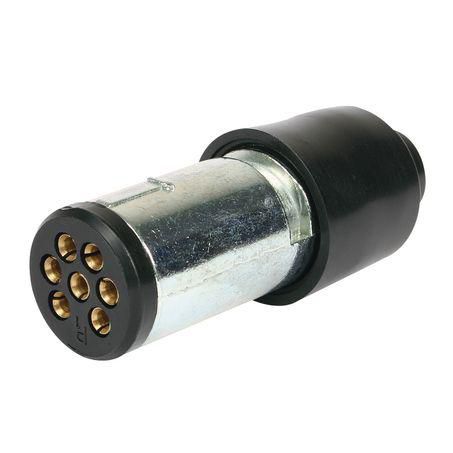 OEX Trailer Plug 7 Pin Small Round Metal