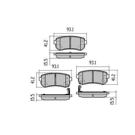 RDA PHANTOM CERAMIC BRAKE PAD SET HYUNDAI KIA RDC2090