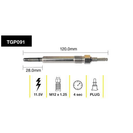 Tridon Glow Plug 11.5V TGP091