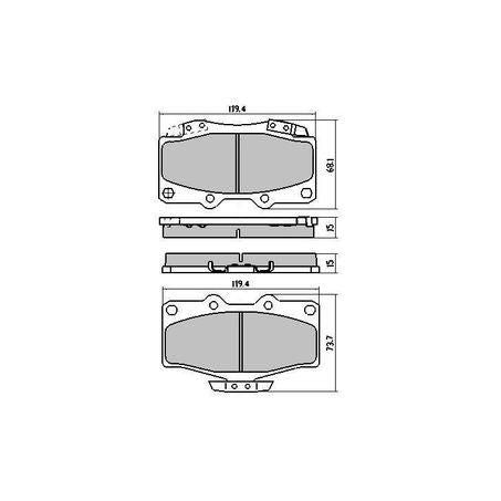RDA PHANTOM CERAMIC BRAKE PAD SET TOYOTA RDC1149