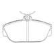 FRONT DISC BRAKE PADS - FORD TAURUS 3.0L 96-98 DB1318F