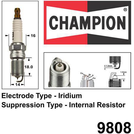 Champion Iridium Spark Plug 9808
