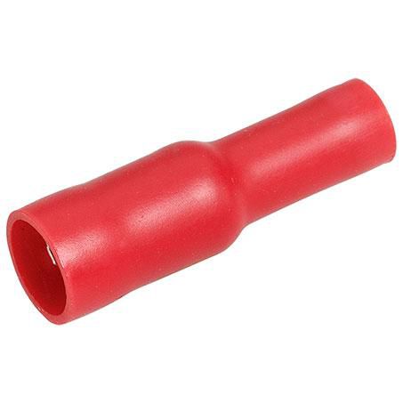 Narva Crimp Terminal Female Bullet Red Insulated 4.3mm - 12 Pce