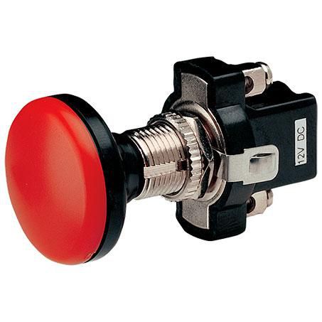 Narva Push/Pull Switch Off/On SPST Illuminated Red (Contacts Rated 10A @ 12V